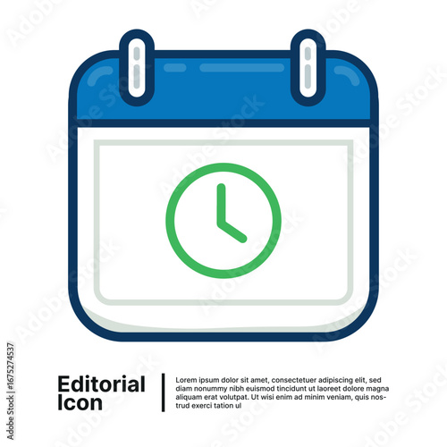 Simple calendar and clock icon representing time management, planning deadlines, and event schedules