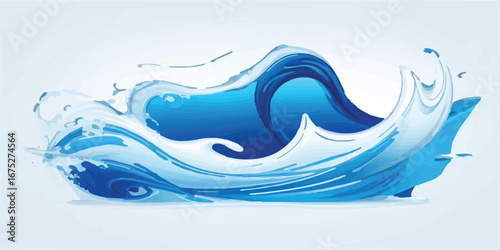 Abstract Aqua Blue Teal Wave Fluid Ocean Texture Modern Water Background for Web Banners Branding and Social Media