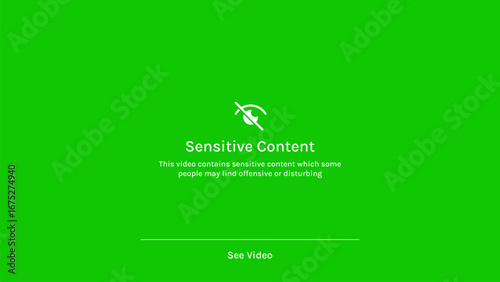 Sensitive Content Alert Vector Sign, Social Media Warning Screen Isolated Design