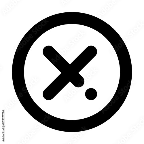 Cross Circle Outline Icon