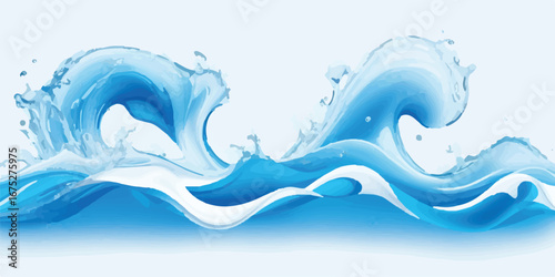 Blue Aqua Teal Abstract Wave Fluid Ocean Background Perfect for Business Branding Web Templates and Creative Artwork