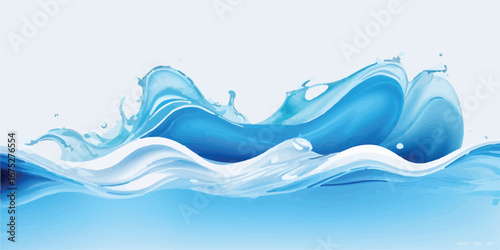 Elegant Aqua Teal Blue Abstract Ocean Wave Texture Modern Water Flow Background for Branding Packaging and Invitations