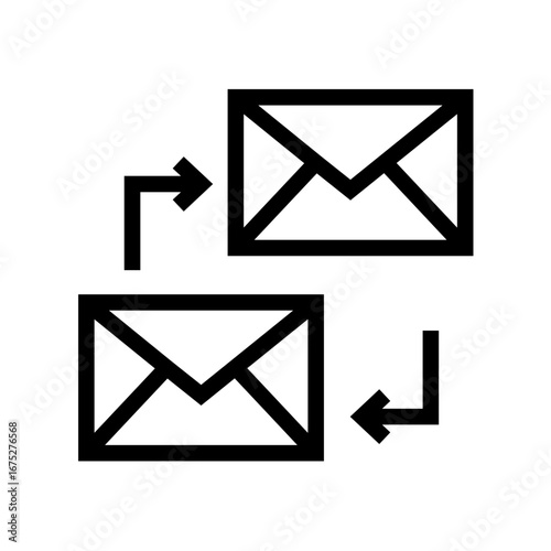 Email Carbon Copy Icon, Recipients Envelope Icon - E-mail close envelope