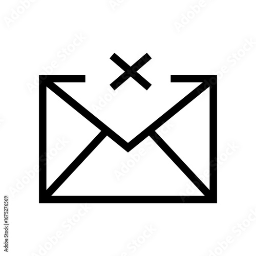 Email Cancel Confirmation Envelope Icon - Email Cancel Confirmation Envelope