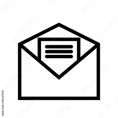 Open Email Envelope Icon - E-mail open envelope