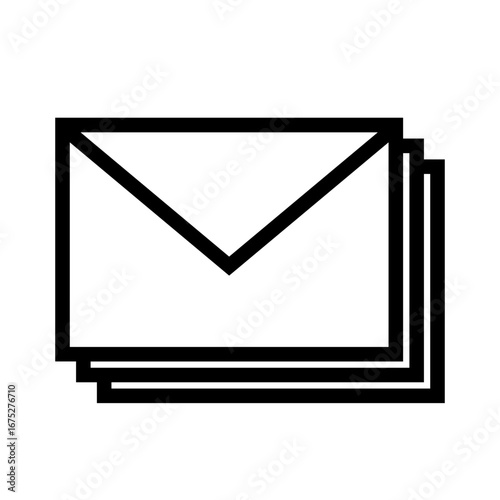 Open Email Inbox Notifications Rounded Icon, Envelope Icon - E-mail open envelope