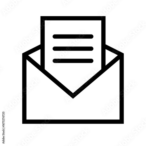 Open Email Read Message Icon, Envelope Icon - E-mail open envelope