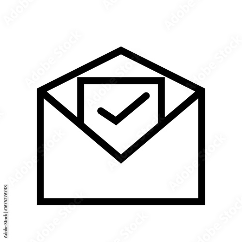 Email Envelope Successful Sent Icon - E-mail open envelope sent