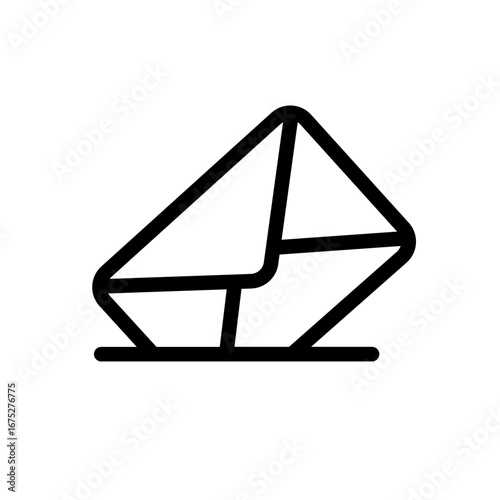 Email Envelope In Postbox Icon, Mail Box with Letter Icon, Envelope Icon - E-mail close envelope