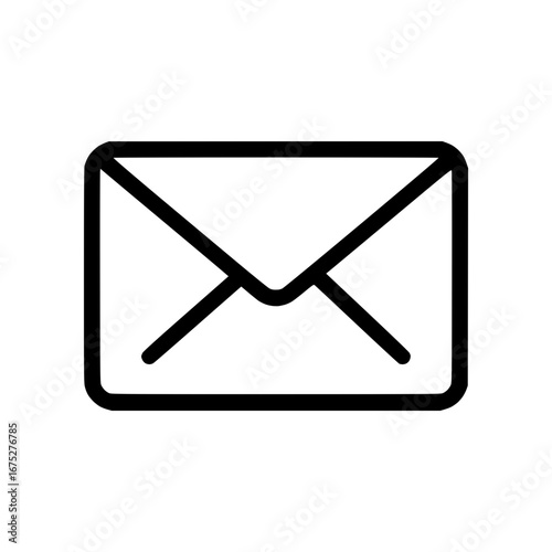 Email Envelope Rounded Icon - E-mail close envelope