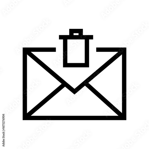 Email Delete Icon, Delete Mail, Envelope Icon - E-mail close envelope
