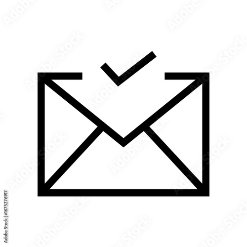 Email Confirm Envelope Icon - Email Confirmation Envelope