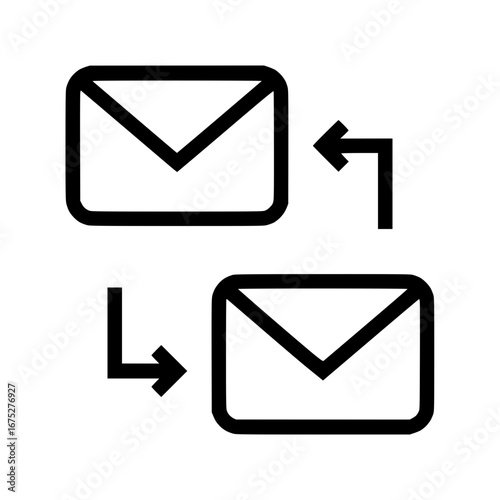 Email Carbon Copy Rounded Icon, Recipients Envelope Icon - E-mail close envelope