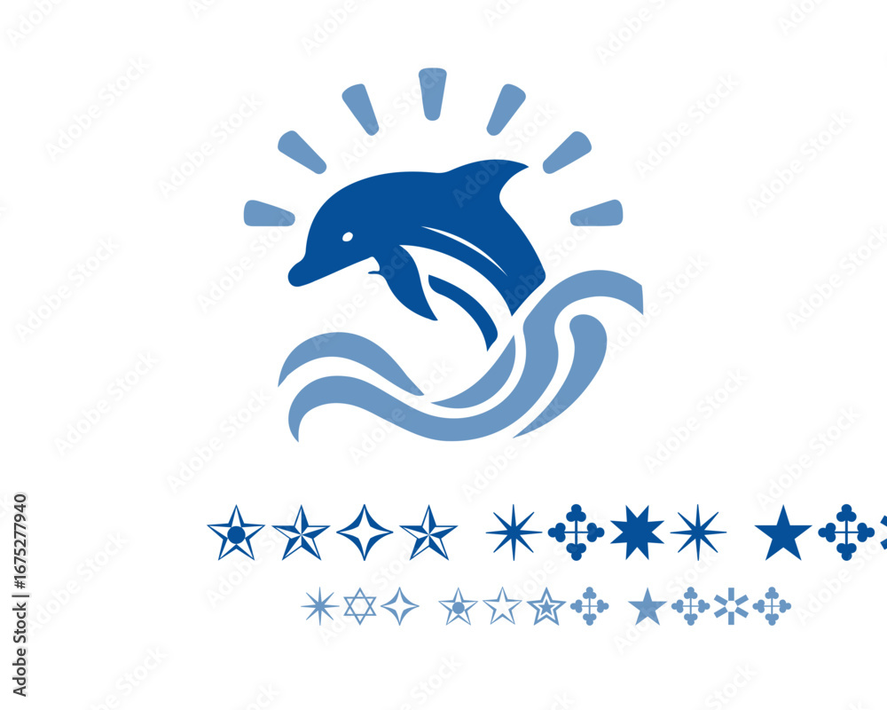 Naklejka premium Dolphin Logo Design
