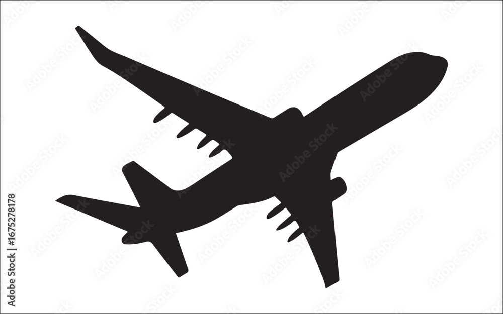 Obraz premium airplane silhouette vector