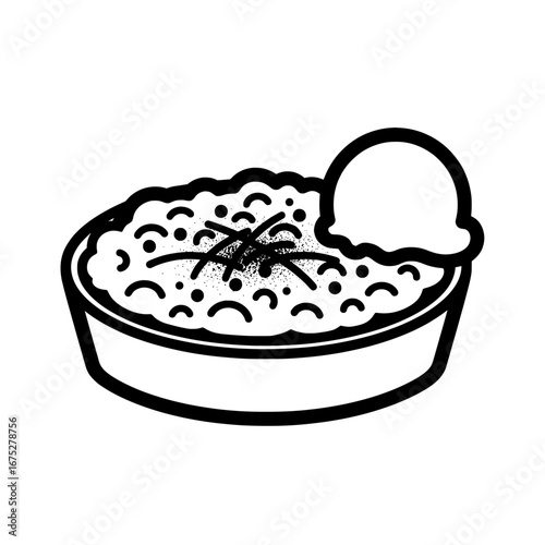 Bowl of cereal with transparent background
