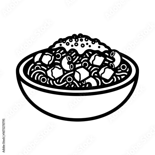 Bowl of cereal with transparent background