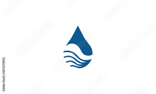 Blue Water Drop Logo Design