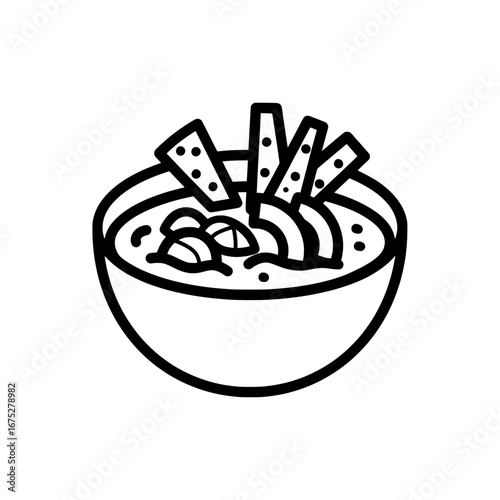 Bowl of nachos with transparent background