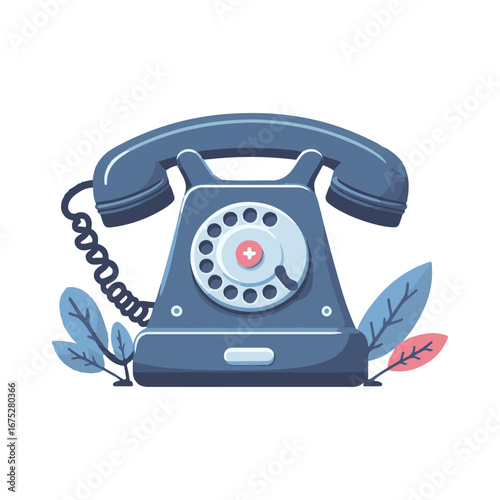 vintage telephone illustration design