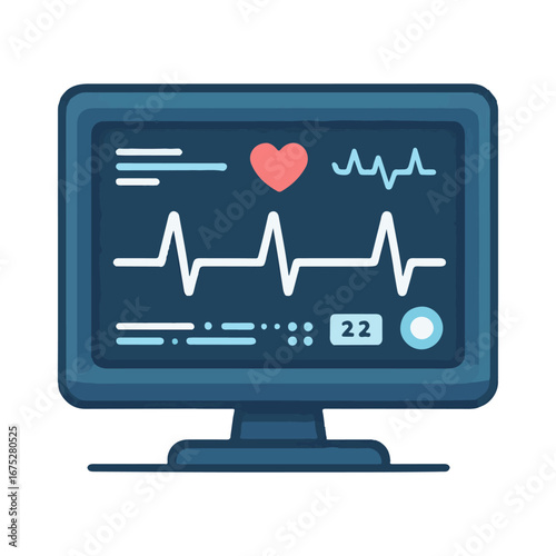 heart rate monitor illustration design