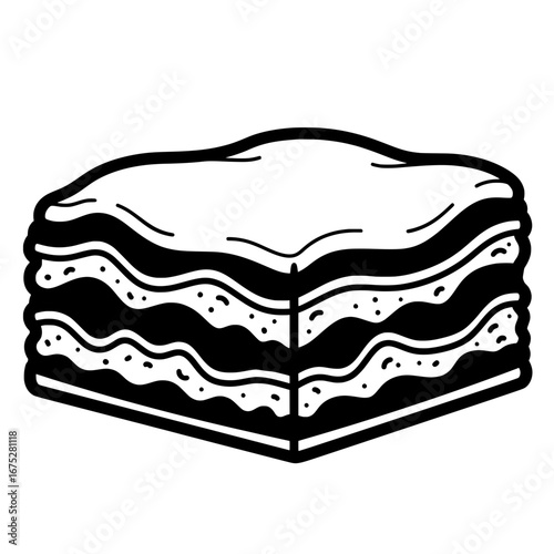 Layered cake with transparent background