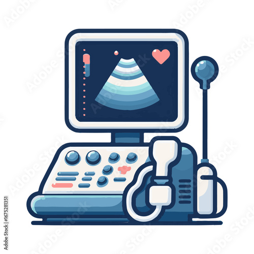 ultrasound machine illustration design