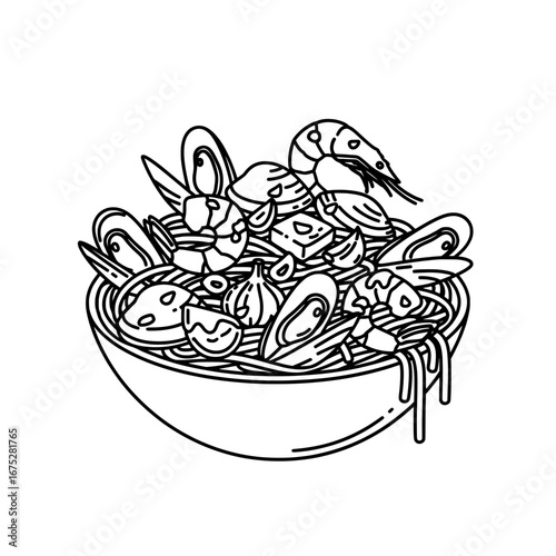 Pasta bowl with transparent background