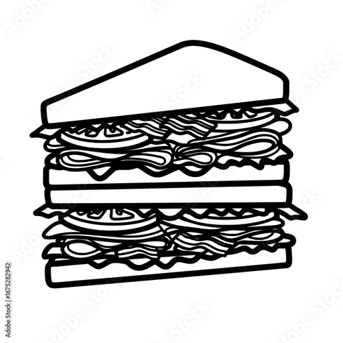 Sandwich with transparent background