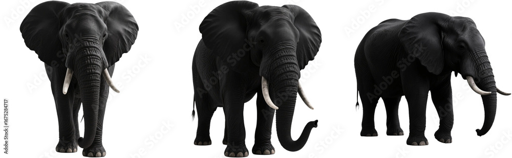 Obraz premium ゾウ 動物 生き物 黒