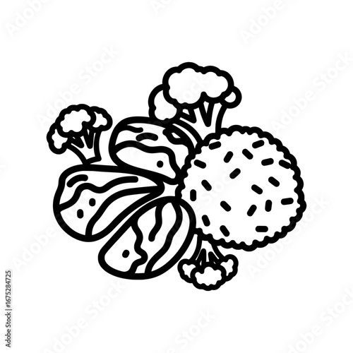 Vegetables with transparent background