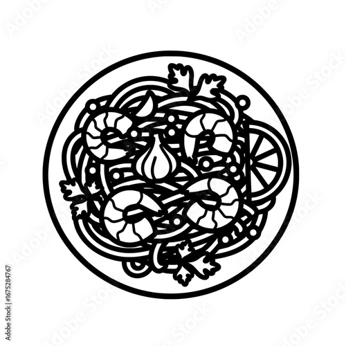 Vegetarian pizza with transparent background