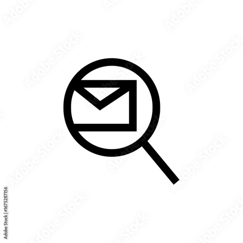 Searching Email Icon - Searching Email Envelope