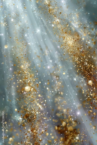 Abstract glitter background with light rays
