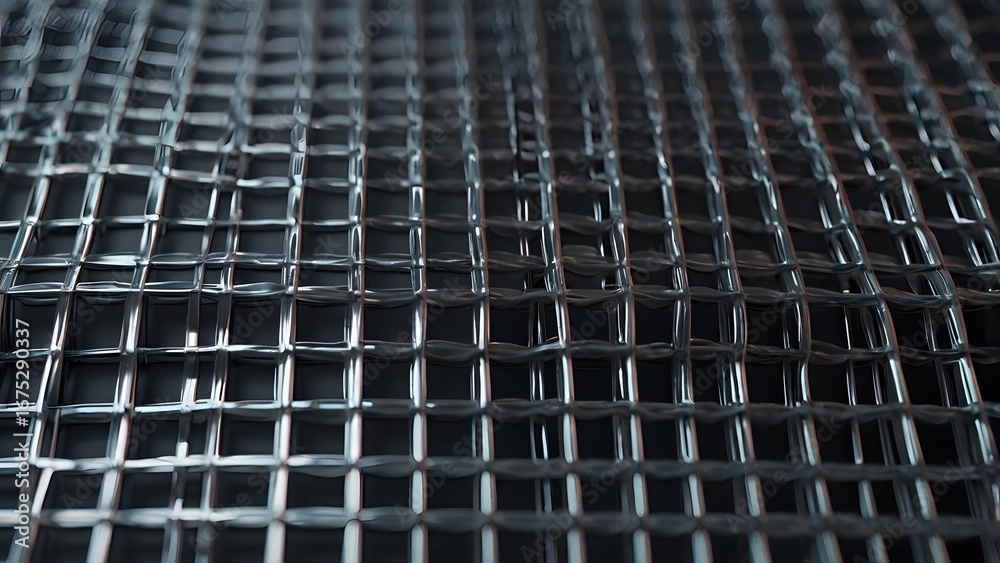 Fototapeta premium Woven Metal Mesh Grid Texture