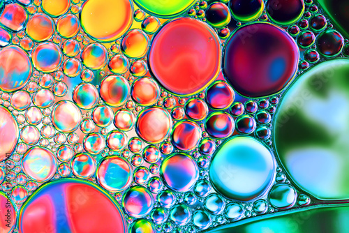 Water bubbles abstract colorful  background, water drops as natural backgound.