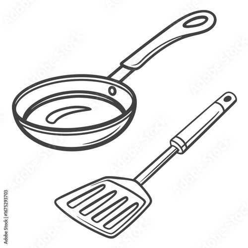 set of kitchen utensils