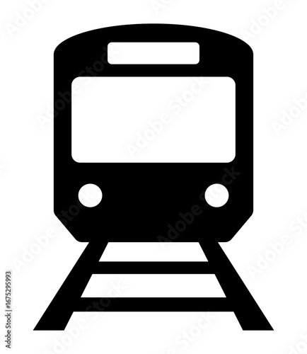 シンプルな電車のアイコン　ベクター
