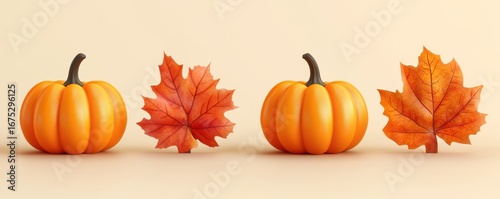 3D Empty podium background with Autumn leaves,shopping bags falling,Fall welcome, decorative trendy for sale,pedestal,Fall sale advertising banner,thanksgiving,seasonal marketing materials.