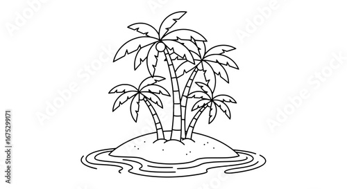Palm trees with transparent background