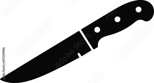 Sharp kitchen knife preparation cooking food cutlery kitchenware culinary tool vector