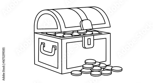 Piggy bank with coins and transparent background