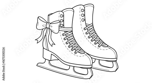 Ice skates with transparent background