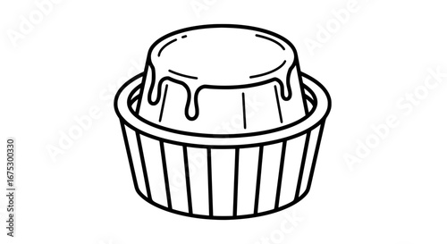 Chocolate cupcake with transparent background