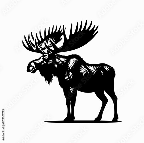 Moose Silhouette – Canadian Wildlife Symbol