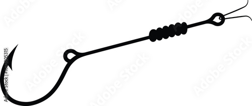 Fishing hook rig for anglers vector