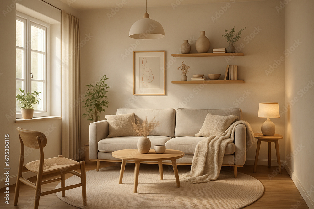 Fototapeta premium Scandinavian Living Room