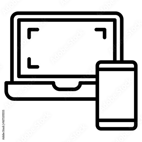 Laptop Icon Element For Design