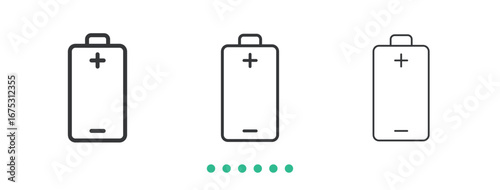 Battery icon. Thin line icon vector