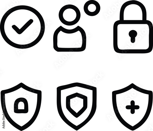Security Icons User Privacy, Protection, and Verification